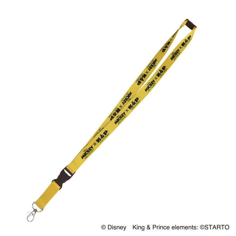 Mickey & Friends x King＆Prince ＜ロゴ＞ネックストラップ イエロー