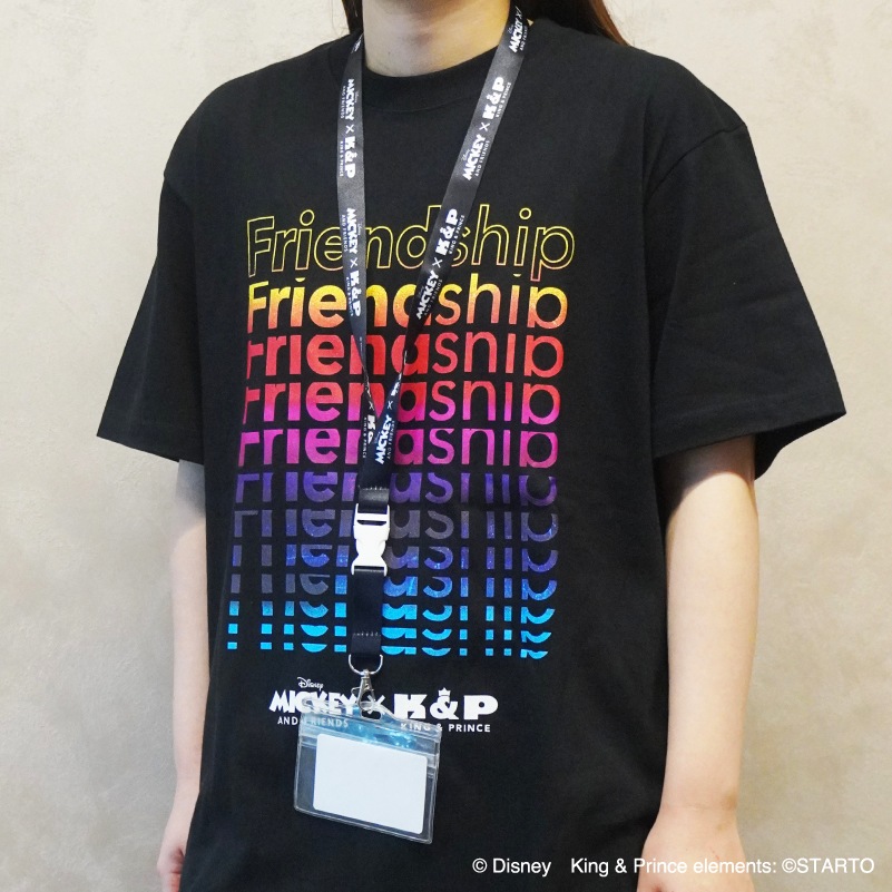 Mickey & Friends x King＆Prince ＜ロゴ＞ネックストラップ ブラック