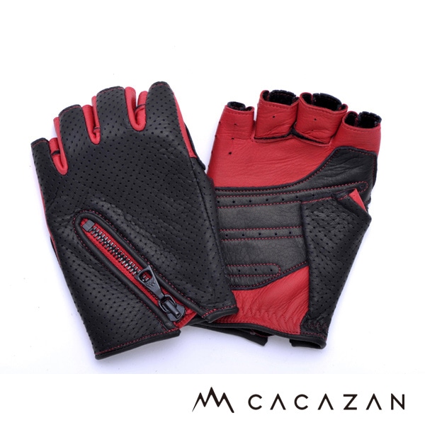 カカザンドライビング グローブ Lサイズ CACAZAN ドライビンググローブ ハーフフィンガー 黒 サイズL 1双