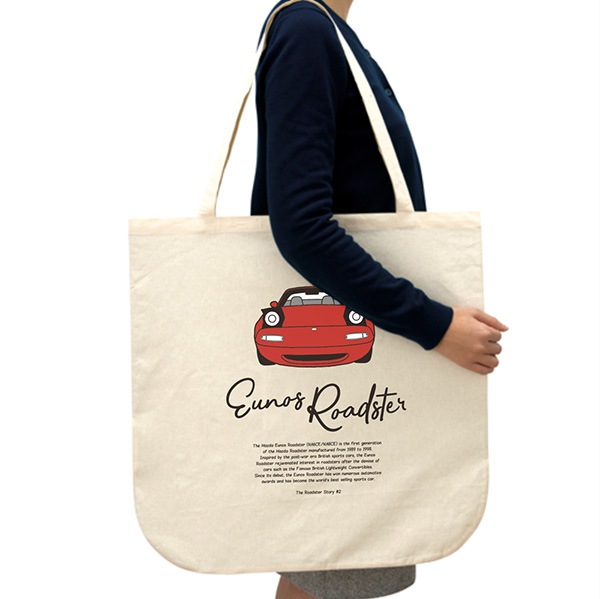 The Roadster Story #2 Eunos Roadster Front Face  Round bottom Big Totebag �饦��ɥܥȥ�ӥå��ȡ��ȥХå�
