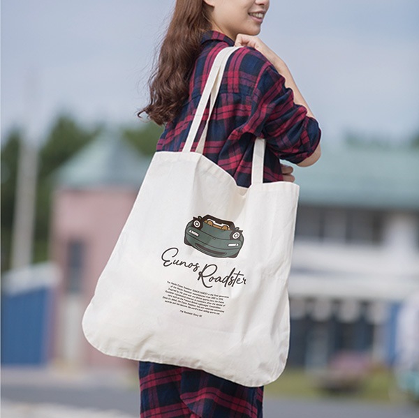 The Roadster Story #2 Eunos Roadster Front Face  Round bottom Big Totebag �饦��ɥܥȥ�ӥå��ȡ��ȥХå�