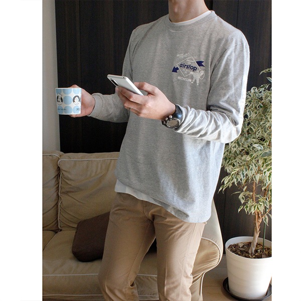 �ߥ����� ĹµT����� LS T-shirt / Airstop / Michelin