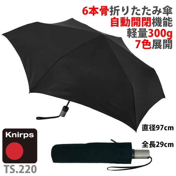 ���˥�ץ� TS.220 ��ư���ļ��ޤꤿ���߻� / Knirps KNTS220 Slim Medium Duomatic Safety