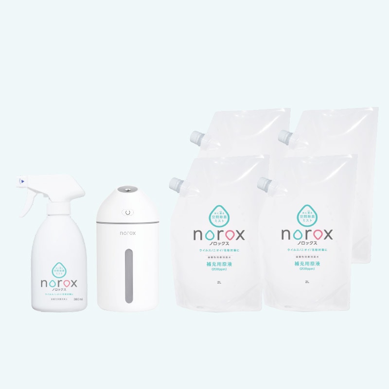 ミスト噴霧器USBセット|弱酸性次亜塩素酸水のノロックス【公式販売