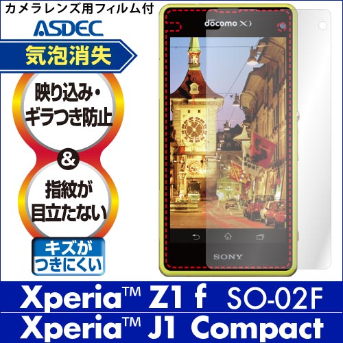【Xperia Z1 f SO-02F / Xperia J1 Compact 兼用】ノングレア画面保護フィルム3