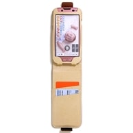 【らくらくスマートフォン2 F-08E 用】 コンパクトスタイル(縦開き型) ブラウン カバーケース・ホルダー