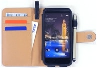 【AQUOS PHONE ZETA SH-01F 用】 ブックスタイル(手帳型) ブラック カバーケース・ホルダー