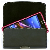 【Xperia Z1 SO-01F/SOL23 用】 ベルトケース(ヨコ型) ブラック カバーケース・ホルダー