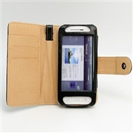 【docomo SH-03B 用】 カバーケース・ホルダー ヨコ開きタイプ(高級牛本皮)