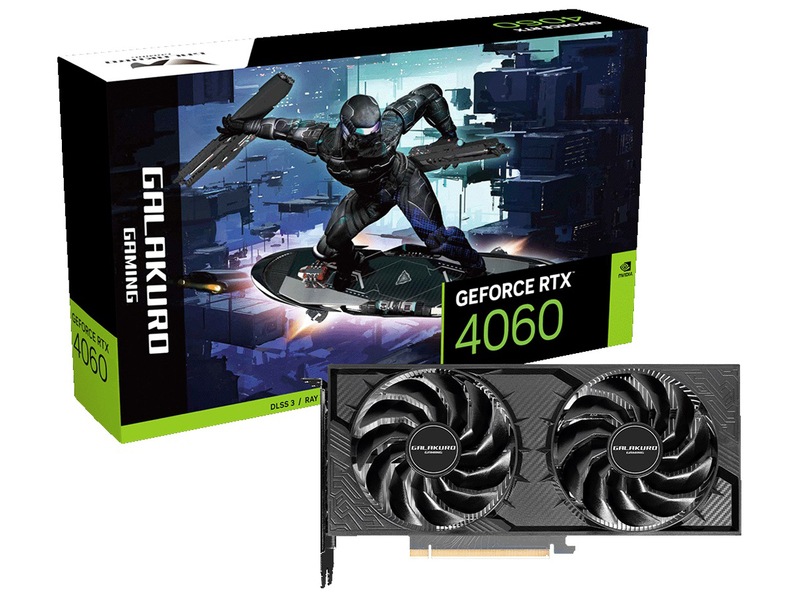 玄人志向 GALAKURO GAMING GG-RTX4060-E8GB/OC/DF3 [PCIExp 8GB