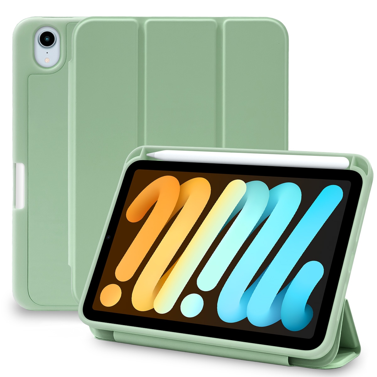 【超美品】iPad mini 第7世代A17 Pro ケース付き Amazon.co.jp: ペンシル収納ポケット タッチペン付き iPad mini