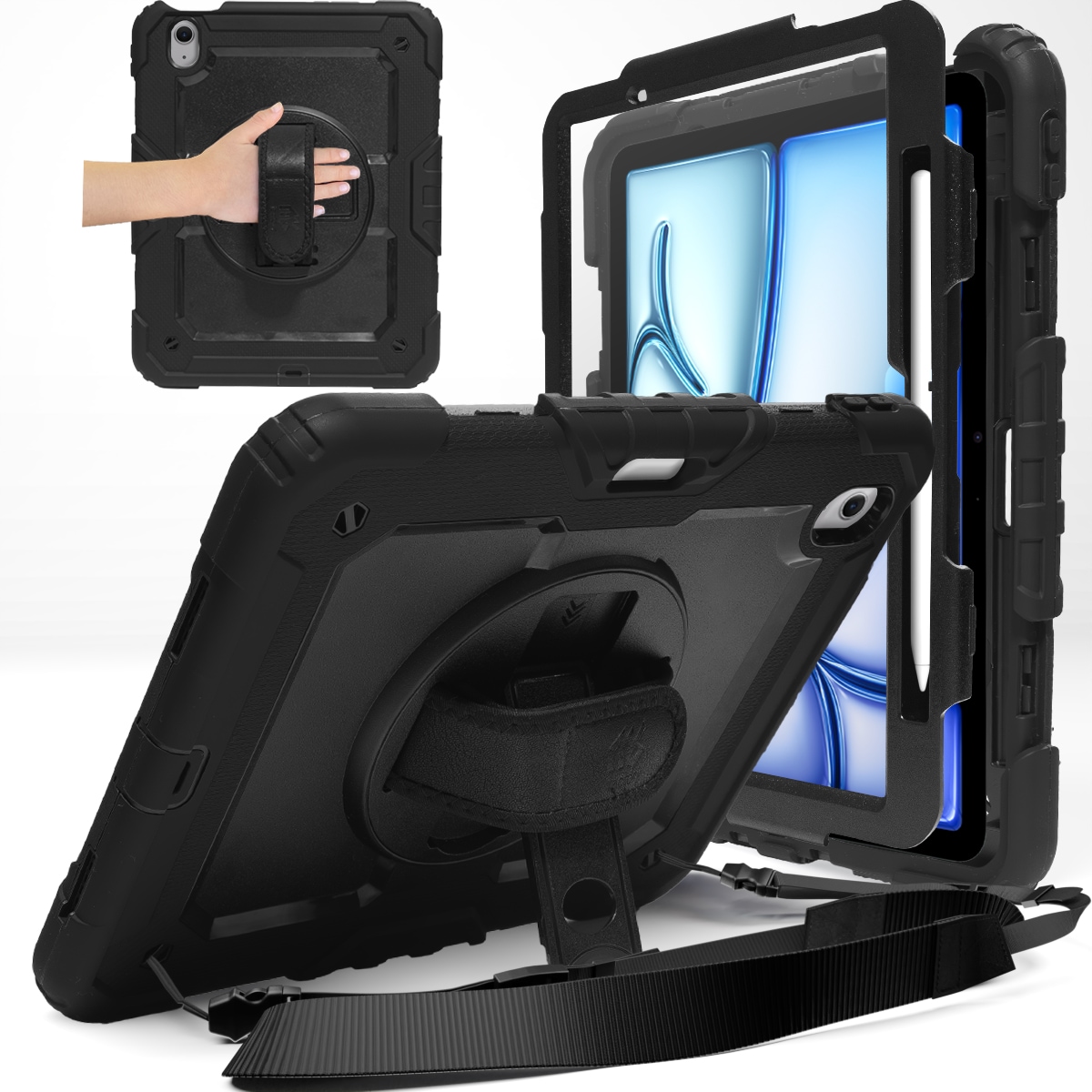 iPad Air 11インチ ケース M3 (2025) M2 (2024) 用 耐衝撃 保護