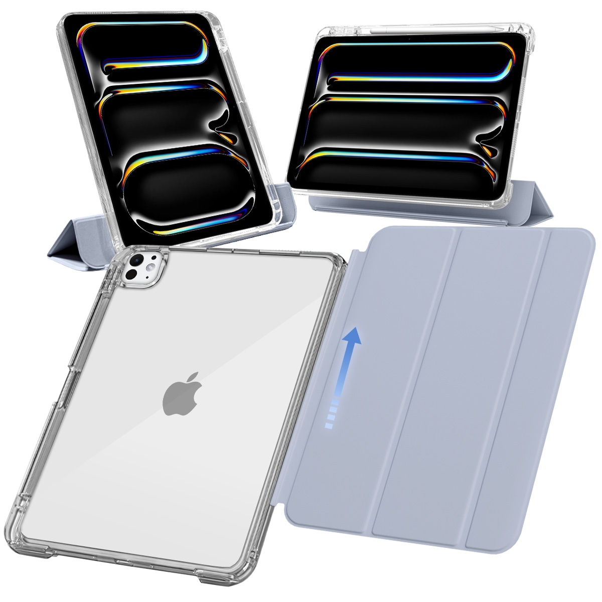 iPad Pro 11インチ M4 256GB 本体のみ　ケース　ペン付き iPad Pro 11インチ ケース M4 2024 用 ペン収納 取り外し可能 軽量 耐