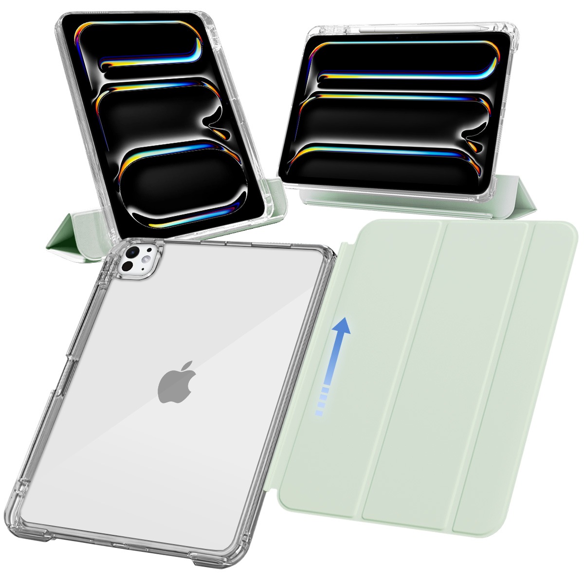 iPad Pro 11インチ ケース M4 2024 用 ペン収納 取り外し可能 軽量 耐