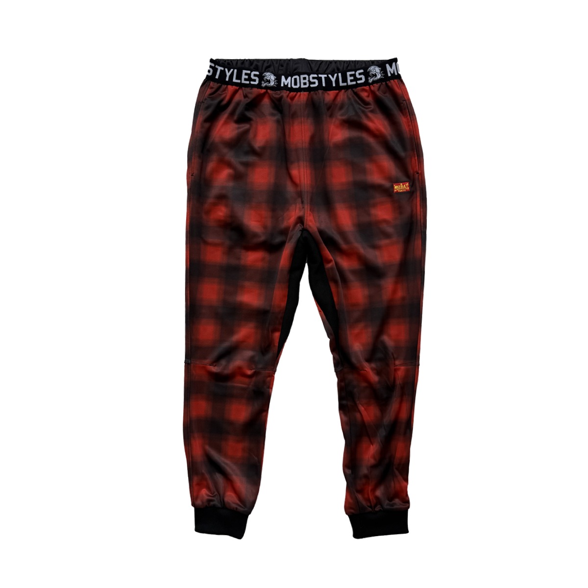 SKINNY MOSH PANTS OMBRE CHECK RED