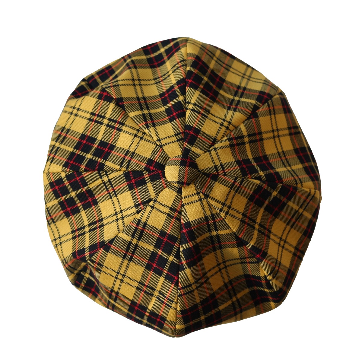 KIDILL キャスケット 黒と黄色のチェック柄 KIDILL キャスケット 黒と黄色のチェック柄 KIDILL キャスケット 黒と