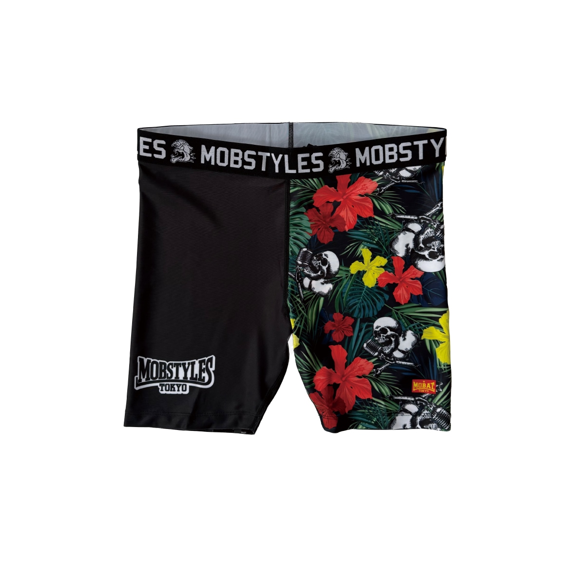 SHORT SPATS BLACK/HIBISCUS | PANTS | MOBSTYLES WEB STORE