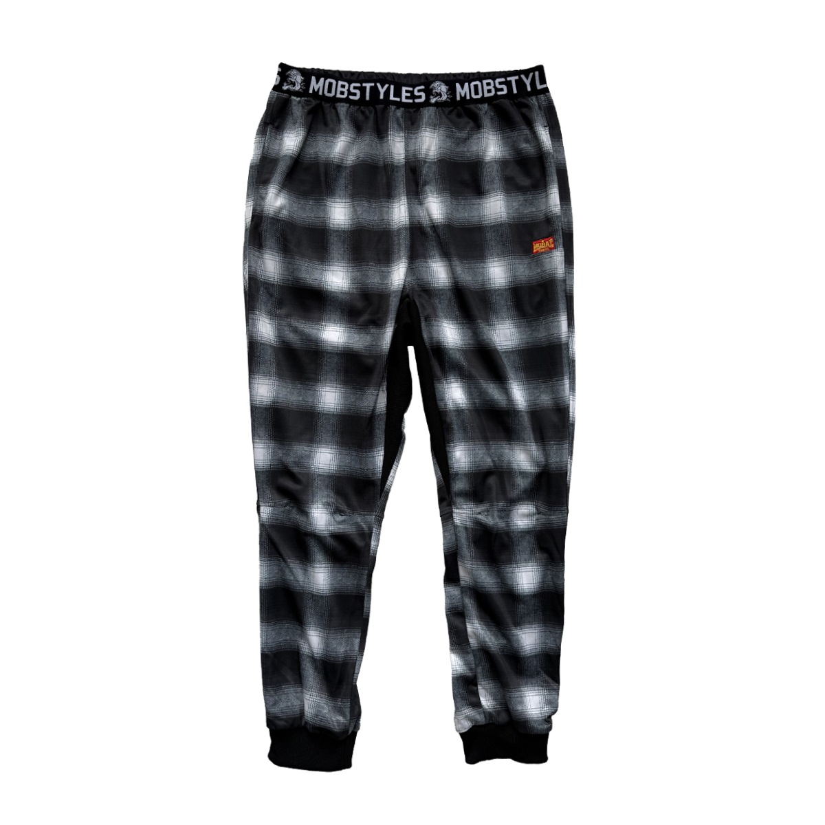 SKINNY MOSH PANTS OMBRE CHECK BLK