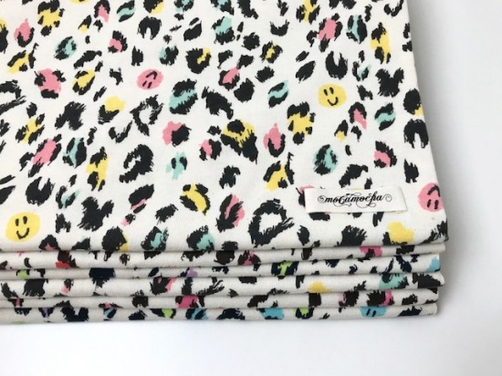 40/20ミニ裏毛ニット スマイリーレオパード柄モンスター | 全ての