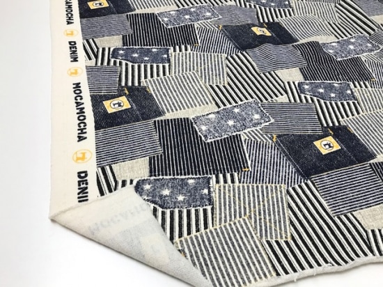 40/20ミニ裏毛ニット ヒッコリーデニム柄チャコールネイビー | 全ての  