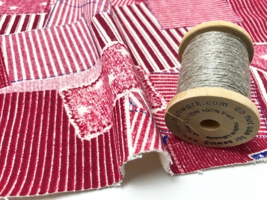 40/20ミニ裏毛ニット ヒッコリーデニム柄レッド | 全てのアイテム  