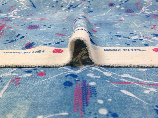 40/10裏毛ニット デニムスプラッシュ柄 サックス | 全てのアイテム