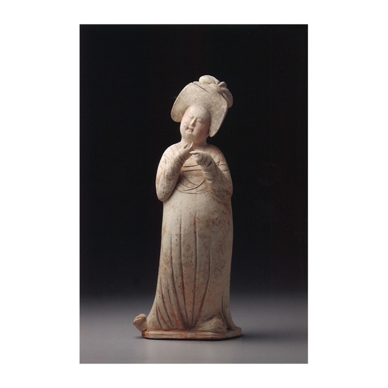 ポストカード：加彩 婦女俑(中国陶磁Ｃ2)