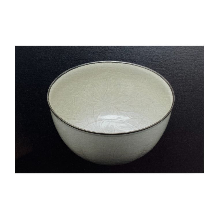 ポストカード:重文 白磁刻花蓮花文洗(中国陶磁C6)