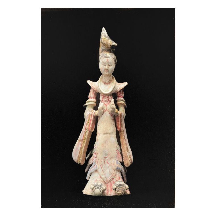 ポストカード:加彩 宮女俑(中国陶磁C1)