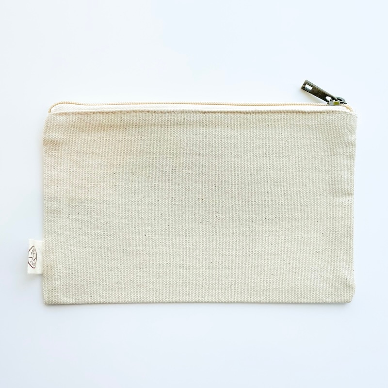 オーガニックコットンフラットポーチ
