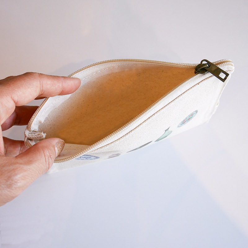 オーガニックコットンフラットポーチ