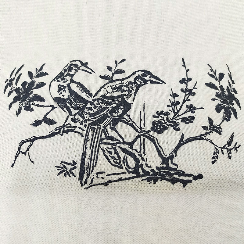 コットンバッグ:法花花鳥文壺