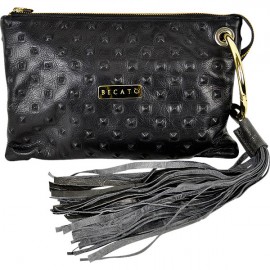イタリア バッグ・インポート バッグ BECATO デザインクッラッチバッグ　黒・グレー|イタリアバッグ