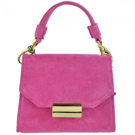 在庫一掃セール イタリア バッグ・インポート バッグ BECATO スエードスーパーミニバッグ　フクシア|イタリアバッグ