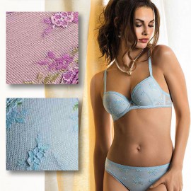 在庫一掃セール イタリア インポート ランジェリー SieLEI Laura 6142 花柄刺繍ブラ・ショーツセット 2色|イタリア インポート ランジェリー・ブラ・ショーツ|イタリア インポート ラ