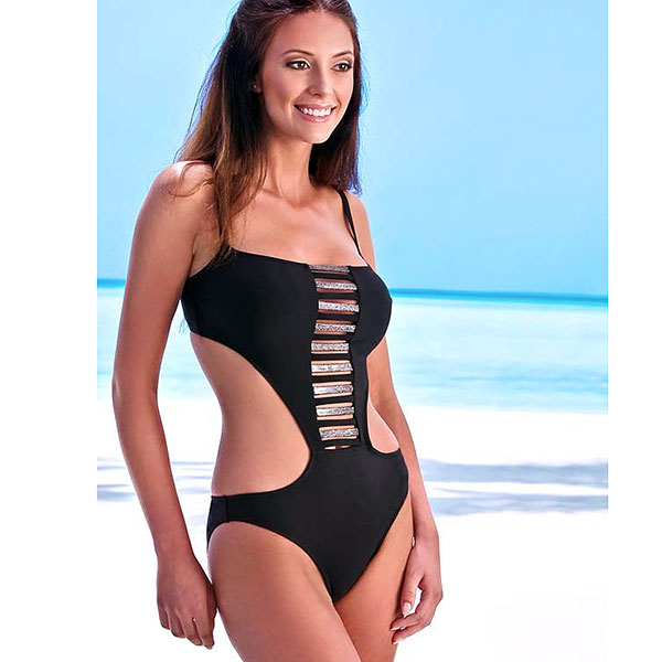 インポート水着 JOLIDON F2417 モノキニ水着（水着ワンピース） 黒