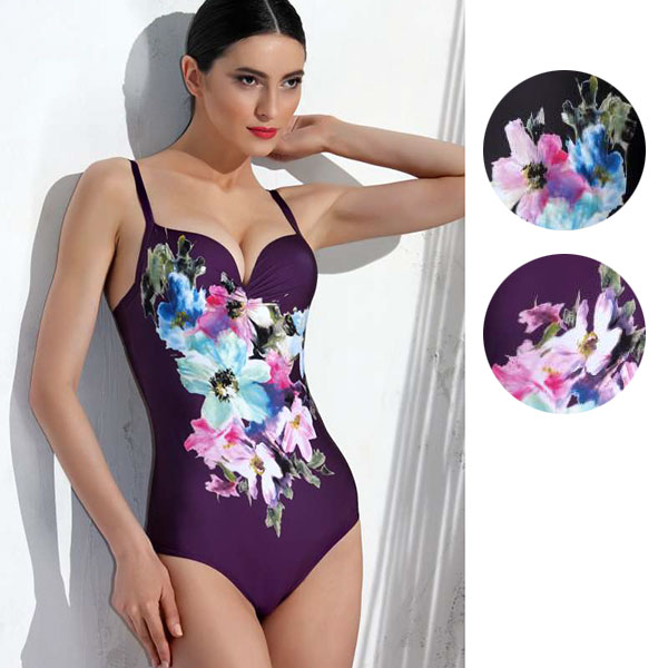 インポート 水着 LILLY LF227 花柄水着ワンピース 2色 C、Dカップ