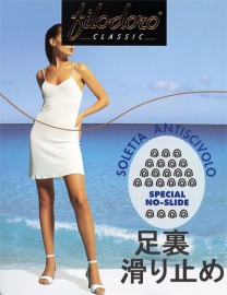 在庫一掃セール イタリア インポート ストッキング Absolute Summer 8デニール 滑り止付透明ストッキング|パンティーストッキング|イタリアのレッグウェア