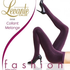 柄タイツ LEVANTE E658 メランジュコットンカラータイツ 4色|柄タイツ|イタリアのレッグウェア