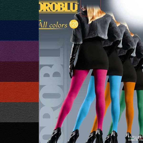 カラータイツ OROBLU ALL COLORS 120 デニール マイクロファイバーカラータイツ 