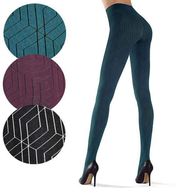 インポート 柄タイツ OROBLU GABRIELA ジオメトリック柄タイツ　3色