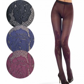 インポート 柄タイツ OROBLU ISABEL ジオメトリック柄・花柄タイツ　3色|OROBLU|ブランド別・ストッキングブランド