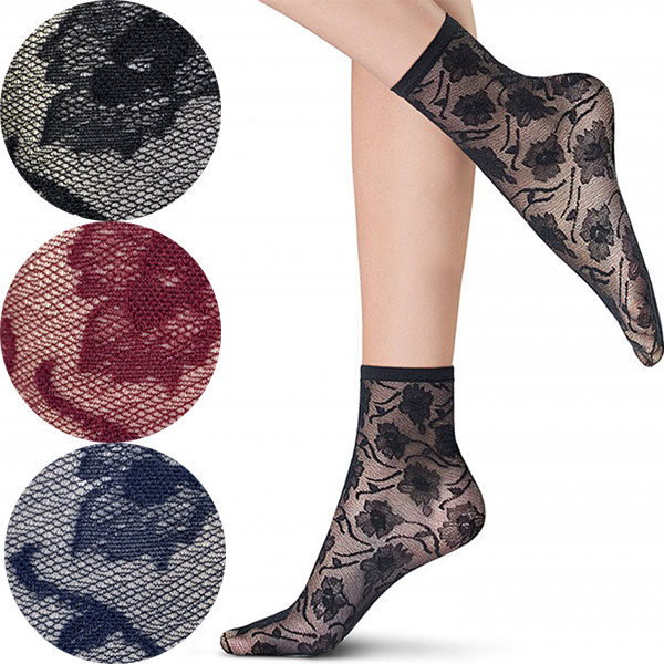 イタリア インポート 高級ブランド 柄ソックス OROBLU PETUNIA 花柄