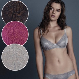 イタリアインポートランジェリー LORMAR REBEL スネーク柄ノーパッドブラ・ショーツセット 3色|LORMAR|ブランド別・ランジェリー、水着ブランド