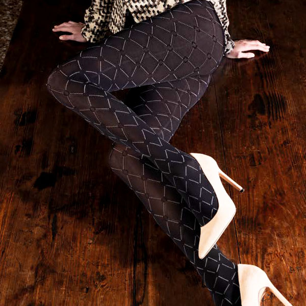 イタリアインポート柄タイツ TRASPARENZE BASILISCO ダイヤ柄