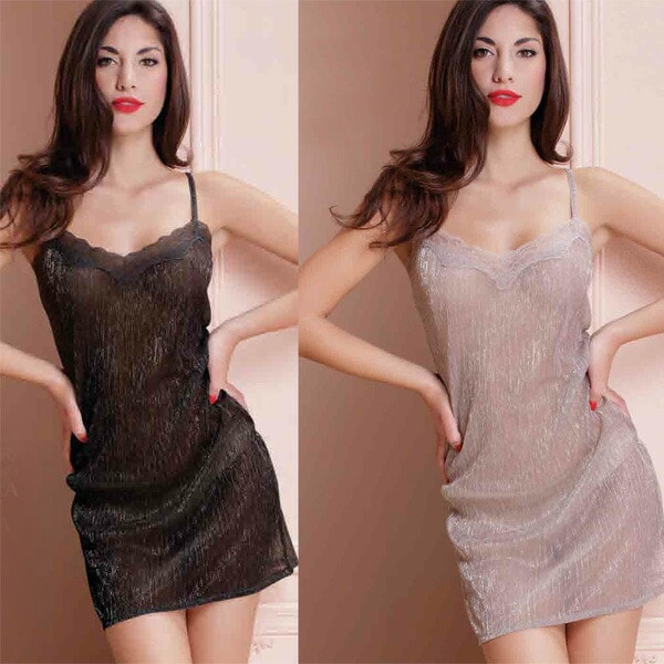 イタリアインポートランジェリー LOVE AND BRA 39051 ラメスリップ 2色