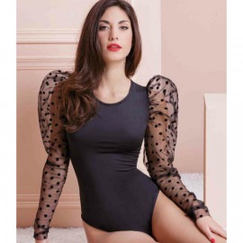 在庫一掃セール イタリアインポートカットソー LOVE AND BRA 39356 ボリューム袖ボディーカットソー　黒|LOVE&BRA|ブランド別・ランジェリー、水着ブランド