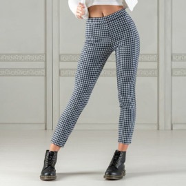 イタリアブランドレギンス・パンツ ELETTA MILANO 12107 千鳥柄レギンスパンツ 白黒|ELETTA MILANO|ブランド別・ストッキングブランド