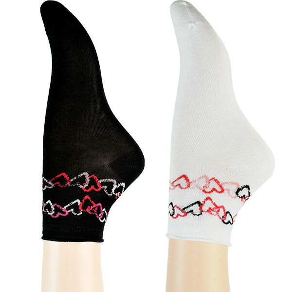 イタリア インポート ブランド 柄ソックス SCOPRI NUT ハート柄コットンソックス 2色