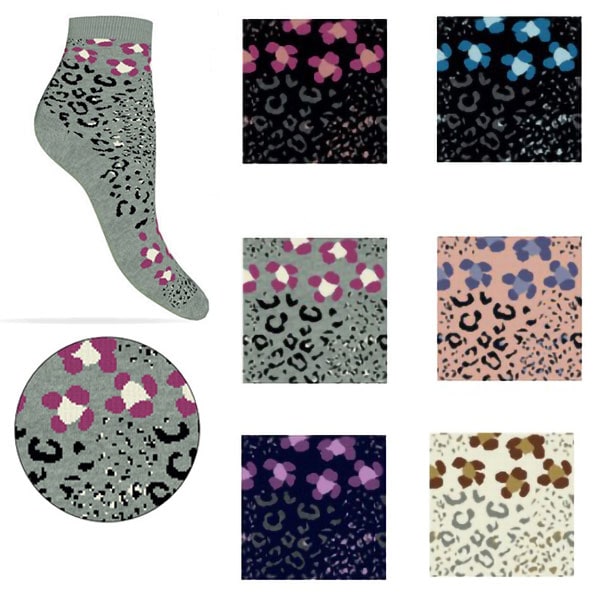 イタリア インポート ブランド 柄ソックス ENRICO COVERI BOW アニマル柄ソックス 6色